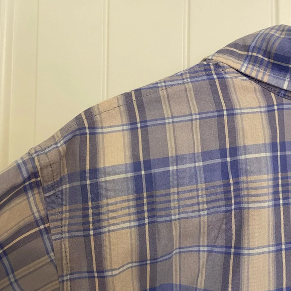 Vintage Genuine Sonoma Women’s purple plaid button down shirt — XL - Picture 5 of 6